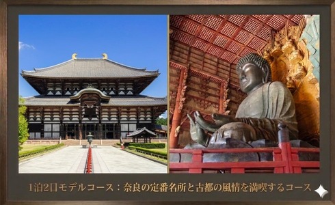 【奈良・1泊2日プラン】奈良の定番名所と古都の風情を満喫するコースの画像