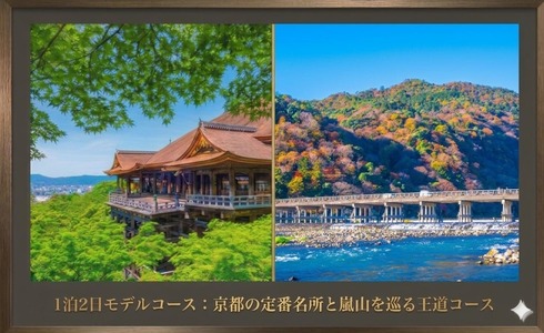 【京都・1泊2日プラン】京都の定番名所と嵐山を巡る王道コースの画像