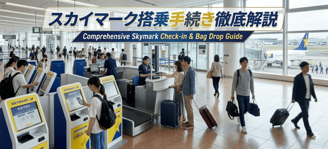 スカイマークの搭乗手続きに必要な搭乗券の手続きなどを徹底解説