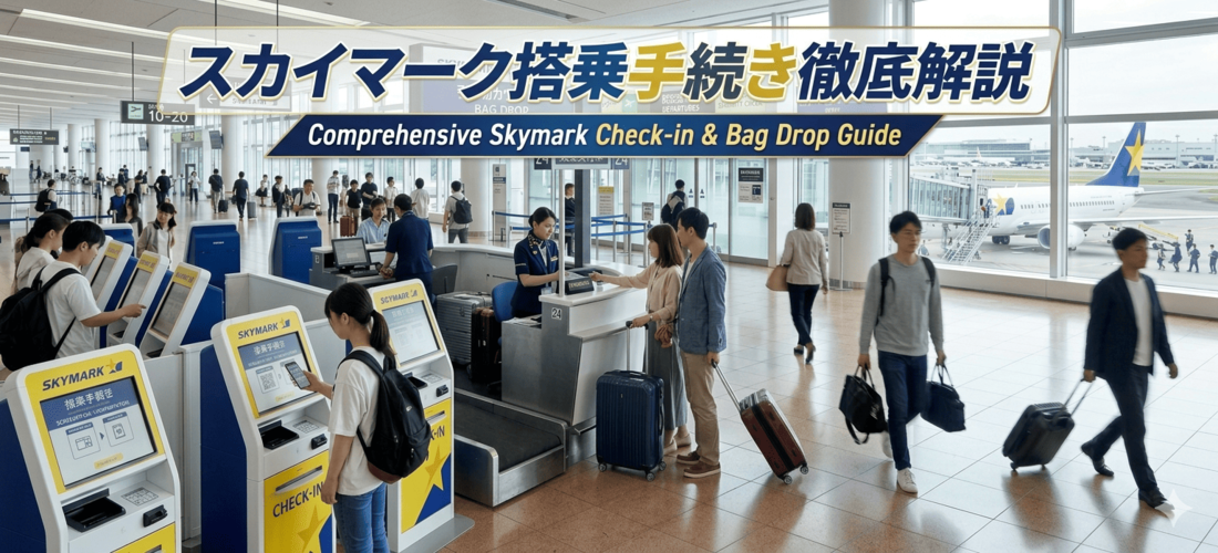 スカイマークの搭乗手続きに必要な搭乗券の手続きなどを徹底解説